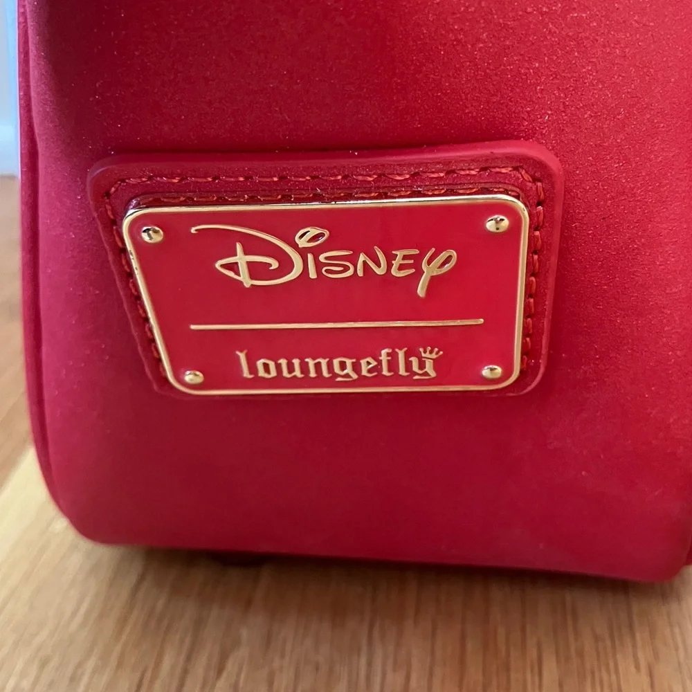 Disney Loungefly Alice in Wonderland Ace Queen of Hearts Mini Backpack Red White